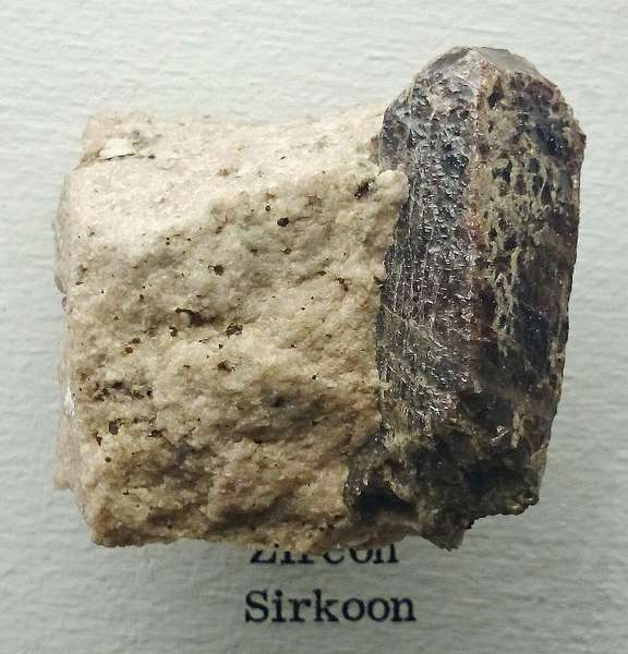 Zircon Crystal in Pegmatite — Cabinet Specimen